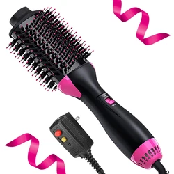 Professional 4 IN 1 Hair Dryer Brush, One Step Hot Air Brush & Volumizer, Hair Straightener Brush and Blow Dryer Brush for Women