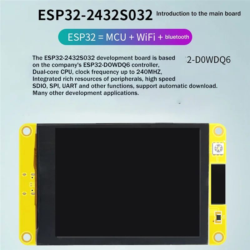 ESP32 3.2 Inch Resistive Touch Screen Development Board LVGL WIFI Bluetooth LoT MCU Smart LCD Display Screen