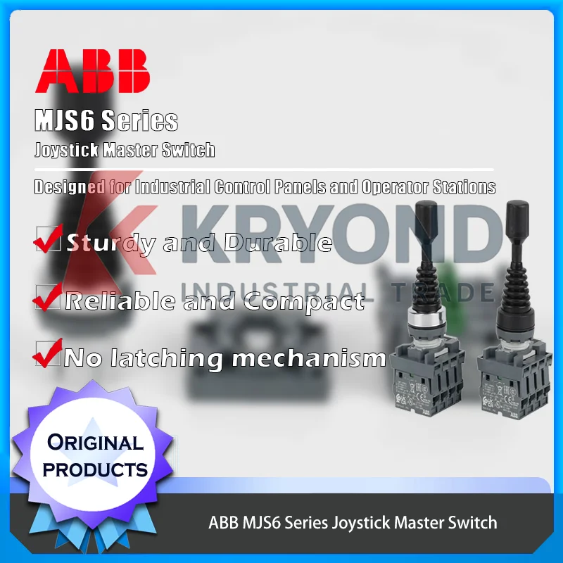Joystick Master Switch MJS6-40B Self Resetting 4Way Industrial Control Handle for Crane Hoist Machine Tool and Automation System