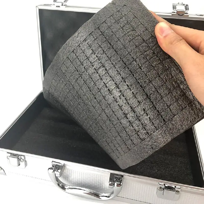 Portable Aluminum Tool Box Safety equipment Toolbox Instrument box Storage Case Suitcase Impact Resistant Case With Sponge