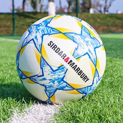 Professional Soccer Ball Standard Size 5 PU Leather Football Adults Outdoor Grassland Training Equipment Group Match League Ball