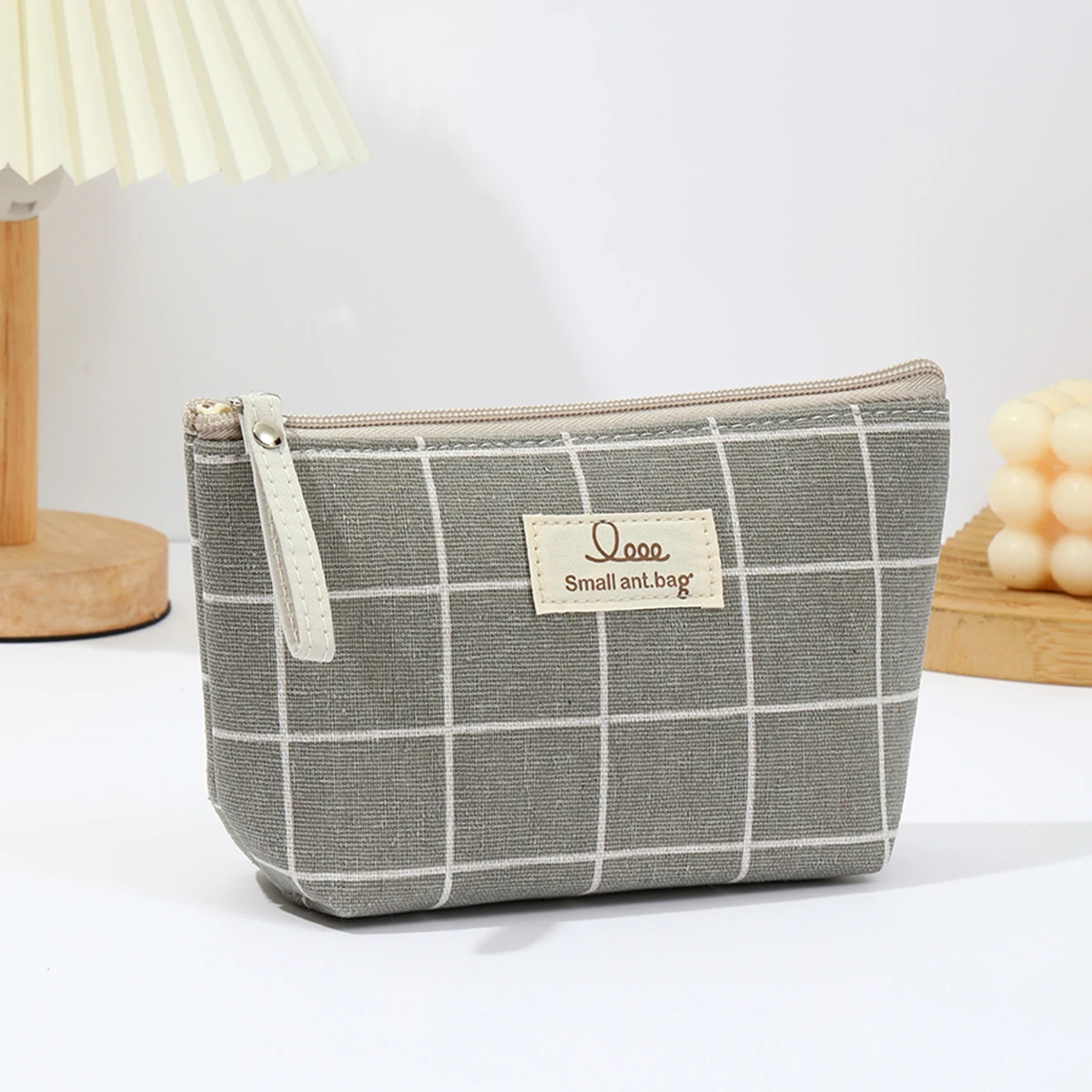 Japanische und koreanische Canvas-Kosmetiktasche, einfache und tragbare Reise-Aufbewahrungstasche, multifunktionale Studenten-Federtasche – Detail 12
