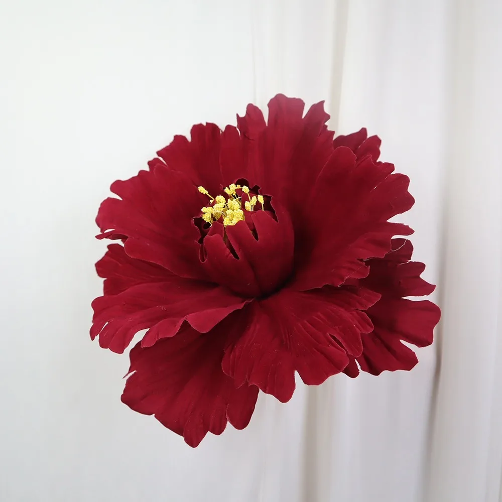 NOUVEAU Tête de fleur géante artificielle en soie pivoine 30/50cm, fleurs artificielles pour fond, fausses fleurs, branche de pivoine pour allée