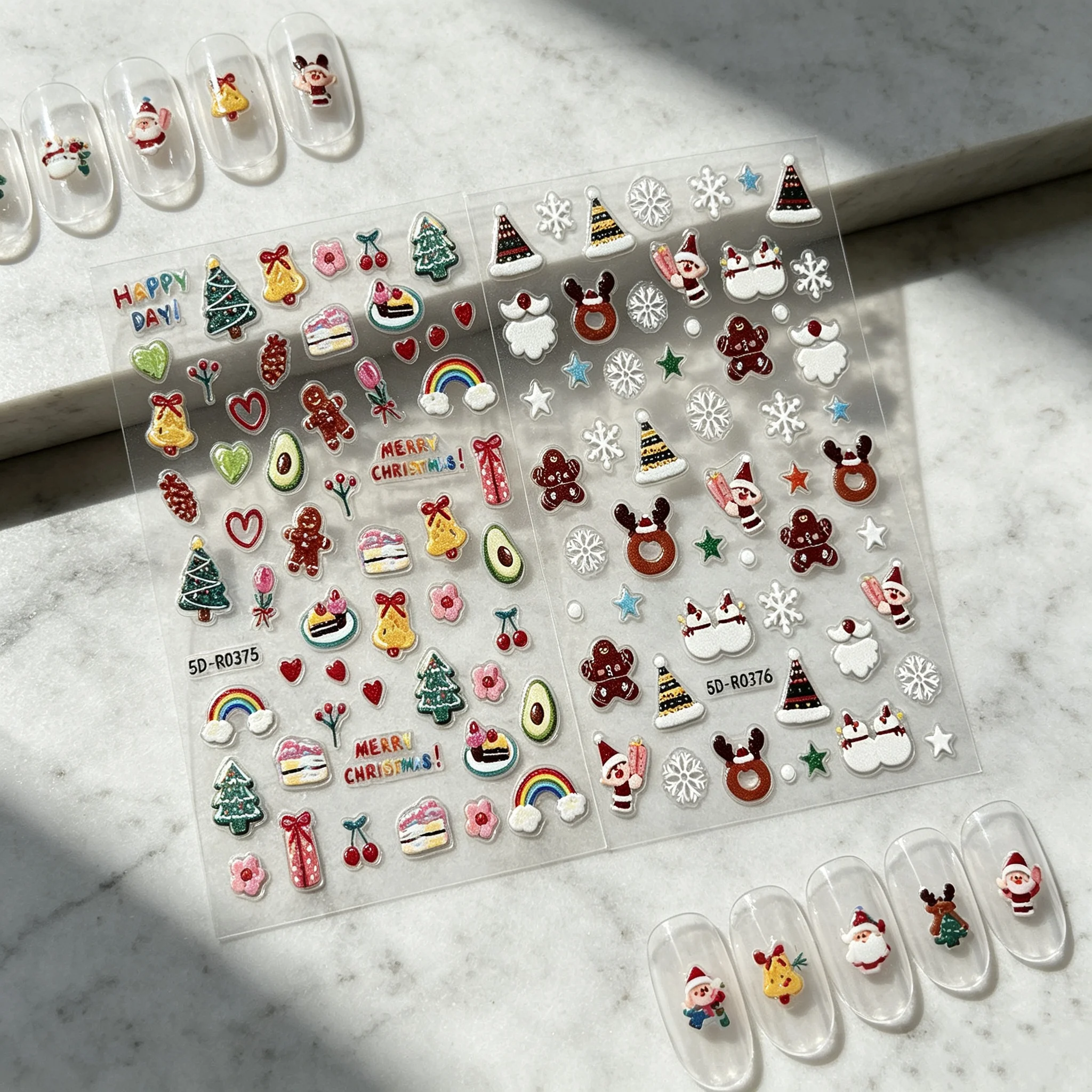 2 Adet 5D Noel Baba Zencefilli - Nail Art Xmas Tree incelemesi ve fiyatı