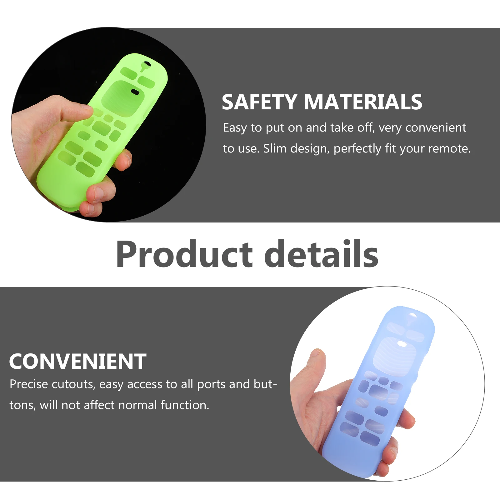 

2pcs Remote Silicone Protective Cover Shockproof Durable Compatible For Tcl Voice Remote Pro Full Coverage Precise Cutouts