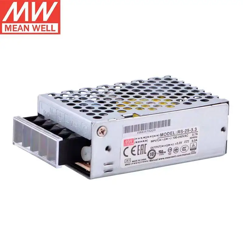 

Taiwan Mean Well RS-25-3.3 3.3V 6A Single Output Switching Power Supply AC-DC Brand New Original Authentic