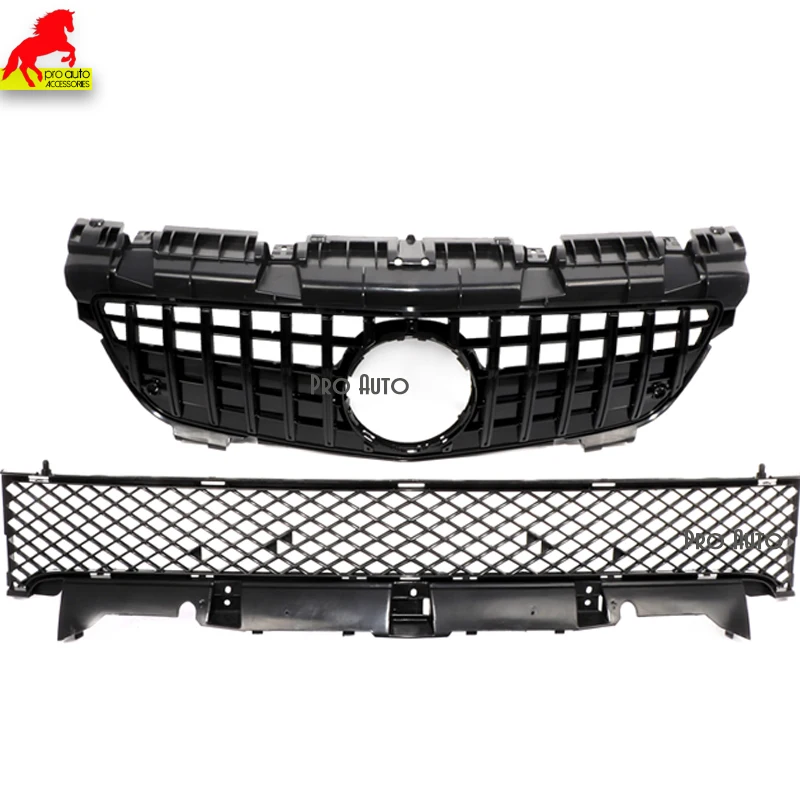 R172 Grille GTR Style Front Bumper Grill for Mercedes Pre-facelifted R172 SLK Class 2011-2015 SLK200 SLK250 SL300 Hood Mesh Grid