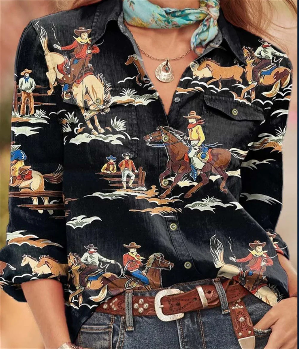 

Весенний женский кардиган на пуговицах, рубашка с 3D принтом, уличная повседневная мода, свободный топ с v-образным вырезом и длинными рукавами