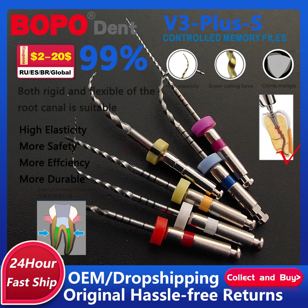 

Dental Flexible Niti Silver Endodontic Files With Heat Activation Engine Use Dentist Drills Instrument 04 06Taper 6Pcs/Pack 25mm