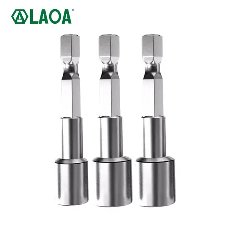 LAOA 1/4 "Magnetic Hexagonal Wind Drill Socket Hand Electric Drill Socket Head 6-19mm Hexagonal Handle