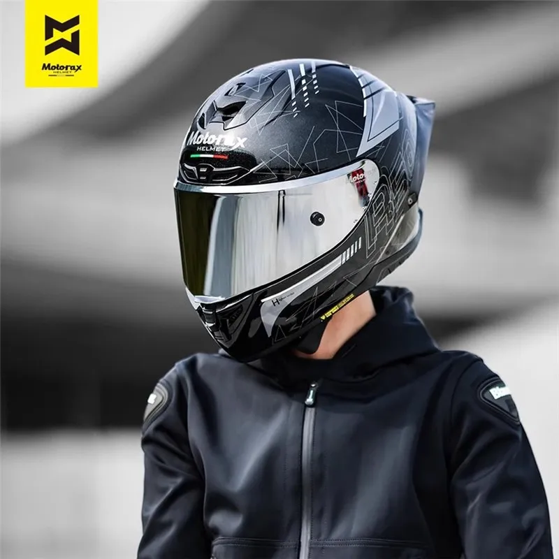 MOTORAX R50S Helmet Full Helmet Professional Racing Track Riding Capacete Four Season Low Noise Aerodynamics For Dukadi For BMW