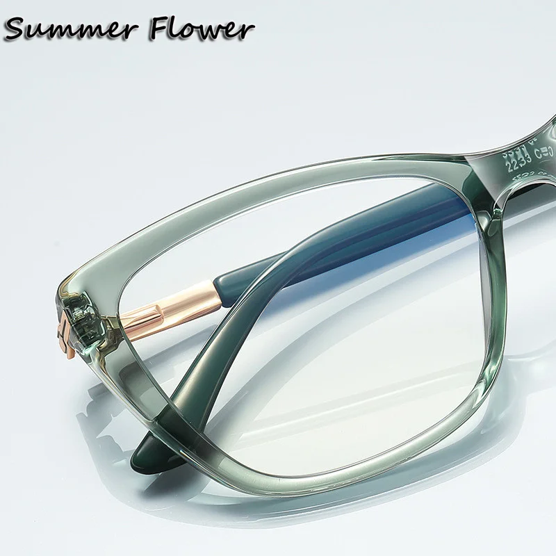 Green Color Optical Frame Fashion Design Cat Eye Gafas Lady Reading Glasses Myopia Single Vision Monofocal Varifocal Lens Recipe