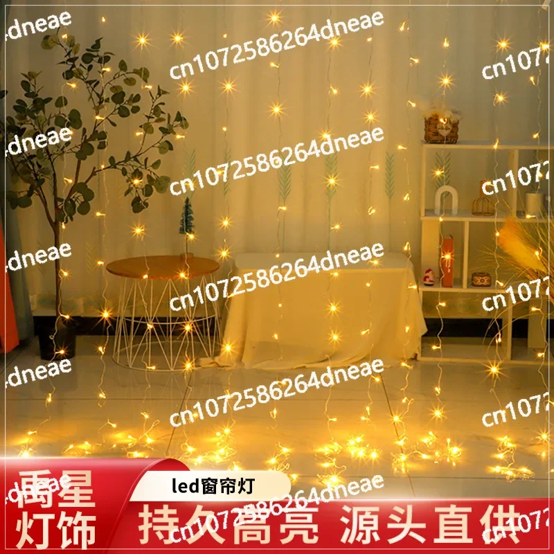 

Led Curtain Lights Strings Full of Stars, Waterfall Lights, Christmas Decoration, Festive Atmosphere 3 * 3 Meters