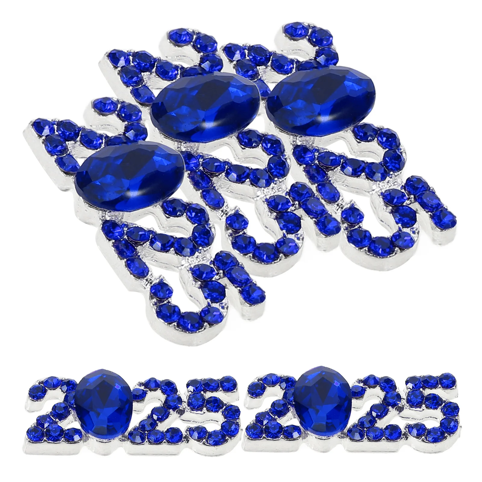 5 個合金ネイルチャームスパークリングラインストーン 2025 番号 DIY ネイルデコレーションマニキュアチャーム偽爪女性用