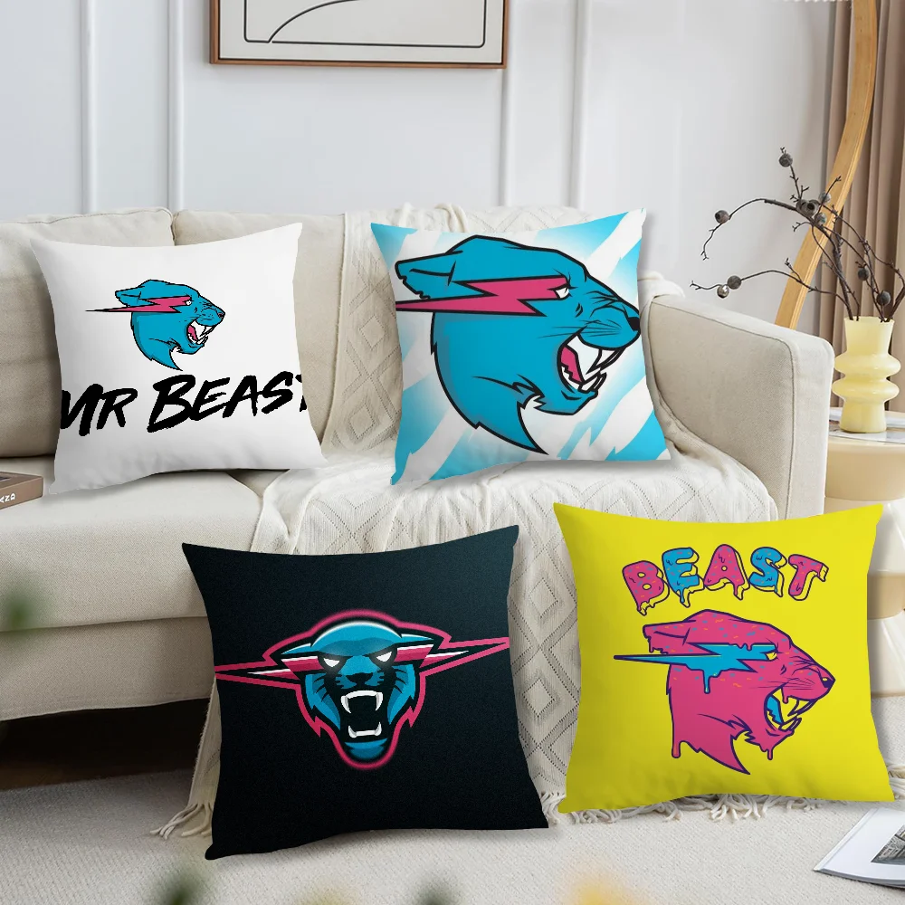 Funny Mr-B-Cute B-Beasts Pillow Case Square Cushion Room Bedroom Headboard Sofa Living Backrest Car Accessories Nap Time