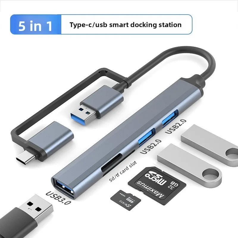 Espansore USB 3.0 tipo-c Docking station 5 in 1 Hub USB Hub Docking station per computer Splitter