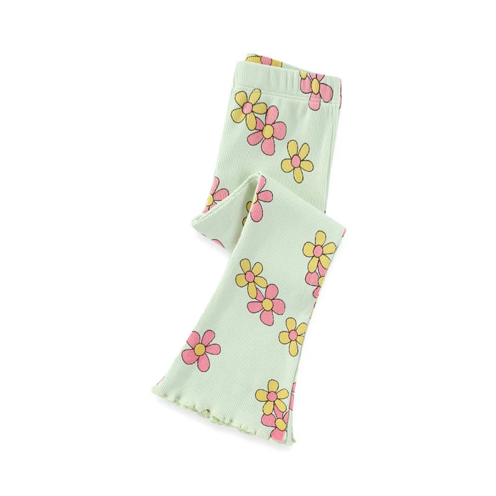 Jumping Meters Mädchen-Hose mit Blumenmuster, Schlaghose, lange Bleistift-Leggings, Kindermode, Herbstkollektion, 2–7 Jahre – Detail 4
