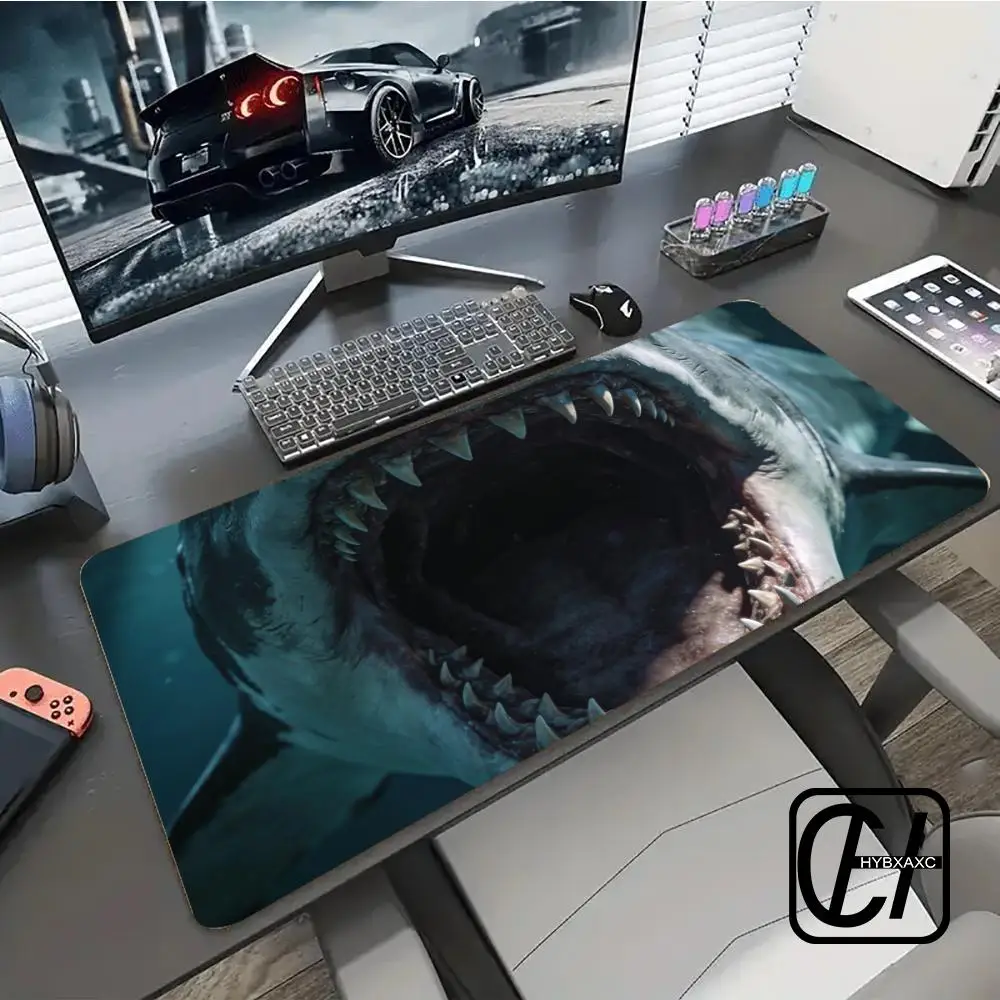 

Big Shark Mouse Pad HD Mousepad Pad Extended Gaming Keyboard LargeMousepad 90x40cm XXL Gamer Mousepad