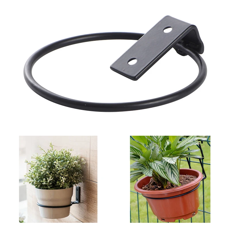 2PCS 6 Inch Metal Flowerpot Holder Folding Plant Holder Ring Flower Pot Holder Wall Mounted Planter Shelf Plant Hanger Hook