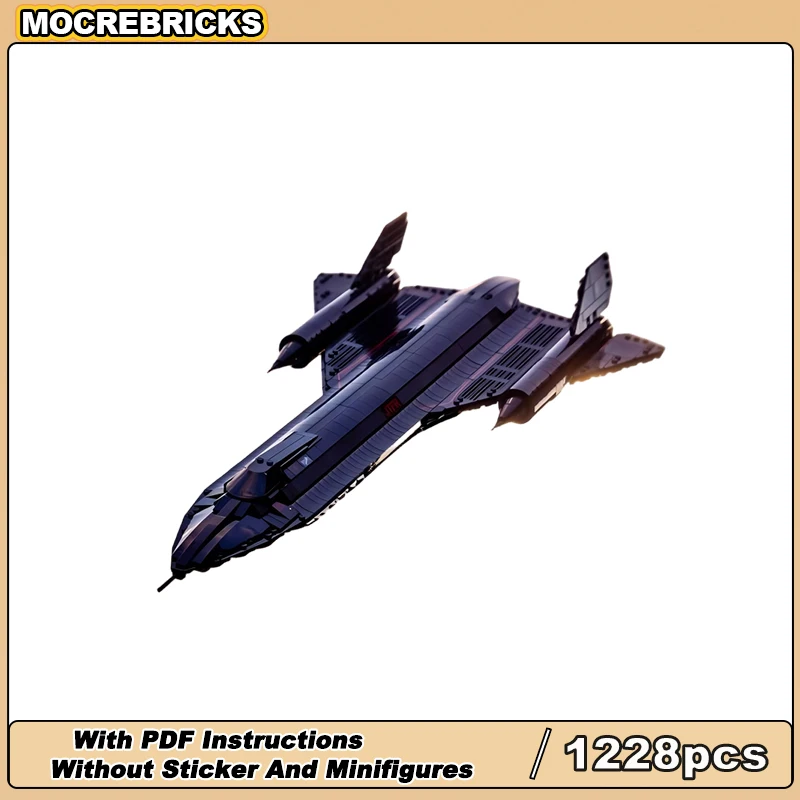 

Военная серия MOC Fighter SR-71 Blackbird, сборные строительные блоки, модель самолета, оригинальные наборы кирпичей, коллекционные игрушки, подарки