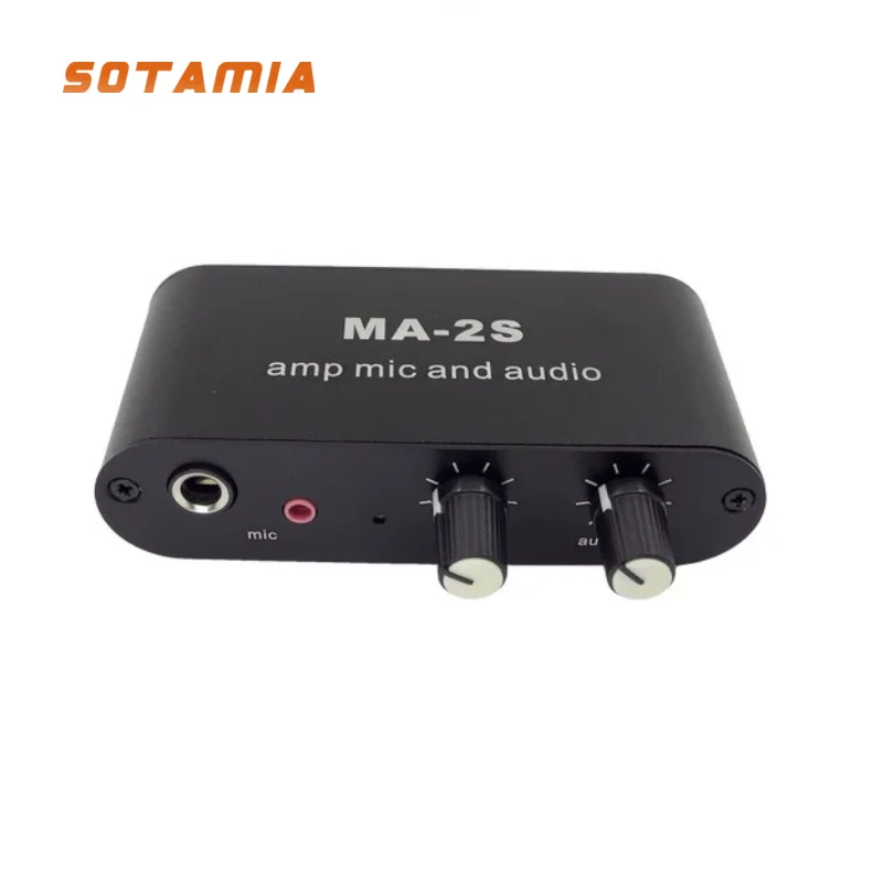 SOTAMIA Dynamic Microphone Condenser Microphone Pickup Amplifier Preamp Audio Music Accompaniment Mixing Board DC12V