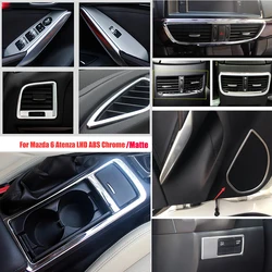 ABS For Mazda 6 Atenza 2013-2015 2016 Car glass Lift Door Bowl Rear AC Vent Outlet Water Cup Center Console air vent Cover Trim