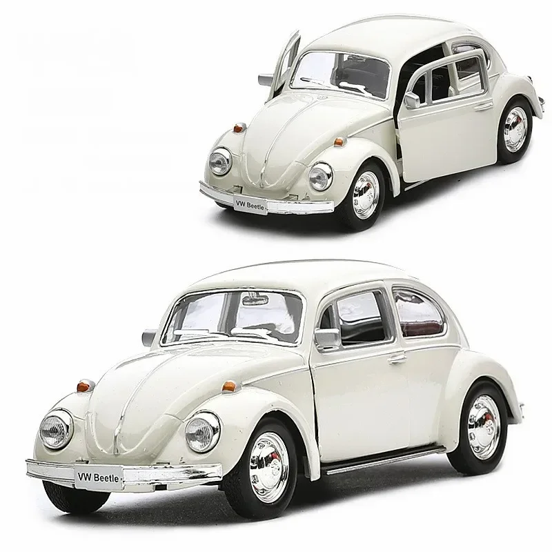 1:36 VOLKSWAGEN Beetle Car Model Toy With Pull Back For Kids Christmas Gifts 1967 Alloy Diecast Classic Toy Collection