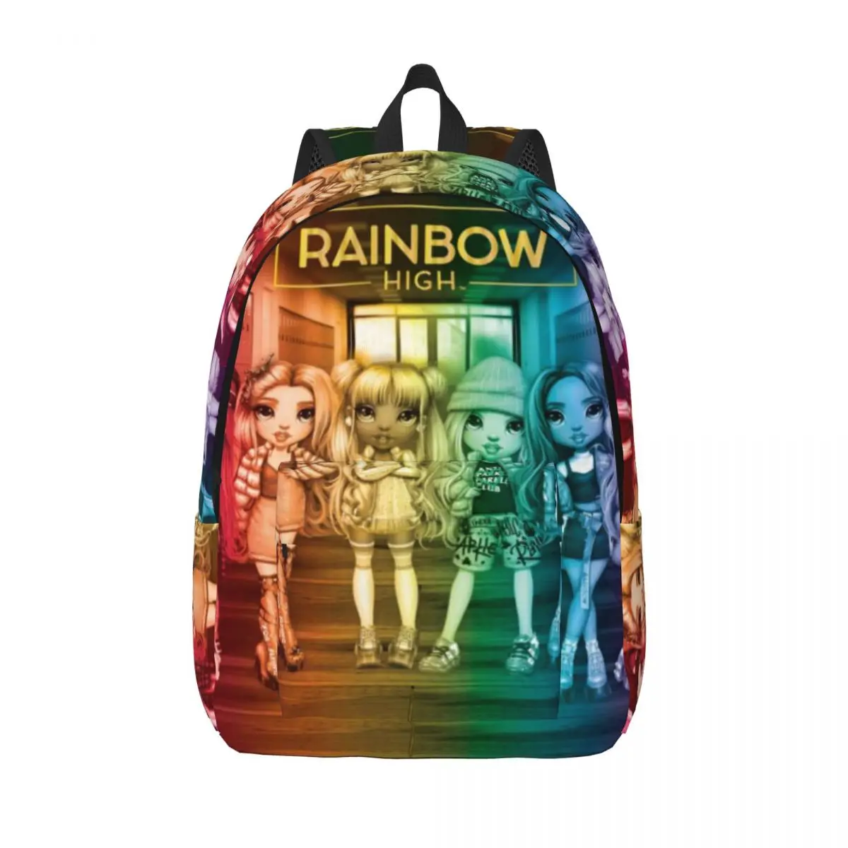 

Rainbow High Group Artwork New Fashionable Pattern School Bag Print Lightweight Backpack 15.7in 17.7in