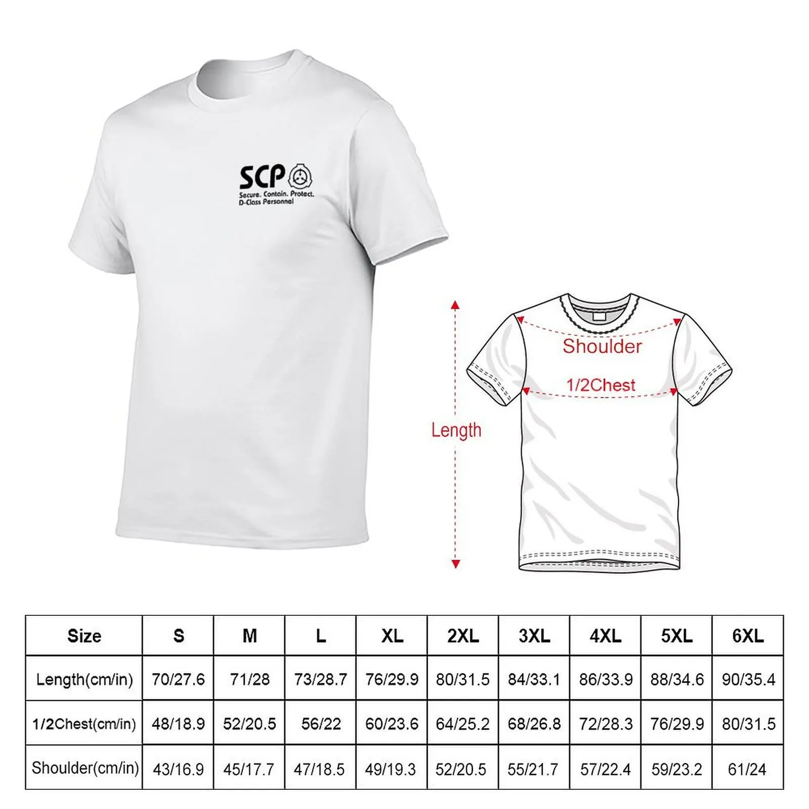 SCP D-Class Personnel LEFT ALIGNMENT T-Shirt man t shirt luxury mens graphic t shirts T-shirt