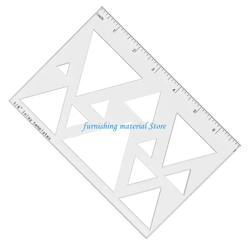 

Y5GD Triangle or Heart Inlay Template Router Stencil for Precisions Woodworking Positioning Template
