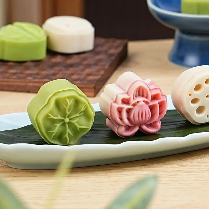 Mooncake Mold 50g Flower Shape Multi-purpose DIY Baking Tool for Mid Autumn Festival Mung Bean Cake Making Free Shipping