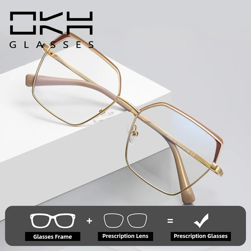 

OKH новые женские очки для чтения с защитой от синего света и индивидуальные очки по рецепту для близорукости