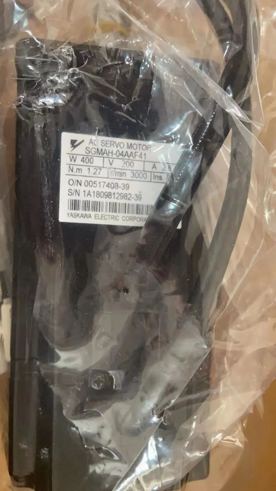 Original Genuine，SGMAH-04AAF41 Brand New Servo Motor，SGMAH 04AAF41，Fast shipping