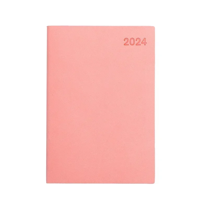 Cahier de gestion du temps, couverture 365, anglais, espagnol, bureau, journal d'affaires, licence 03, cuir doublé, 2024