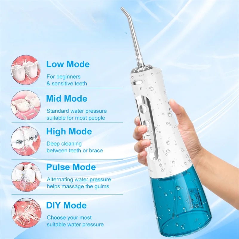 

Baolijie GS106 300ML Water Flosser Perfect Portable Oral Irrigator For On-the-Go Dental Cleaning
