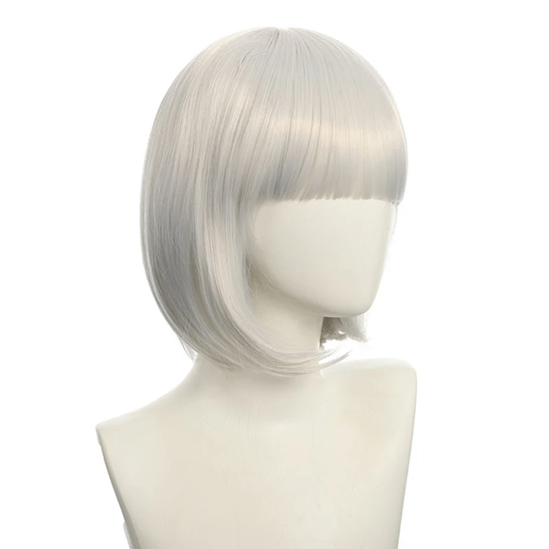 A 12-Inch Short-Haired, Stylish Bob Cosplay Synthetic Wig Is Suitable For Anime And Games As A Lolita Wig For Halloween Parties