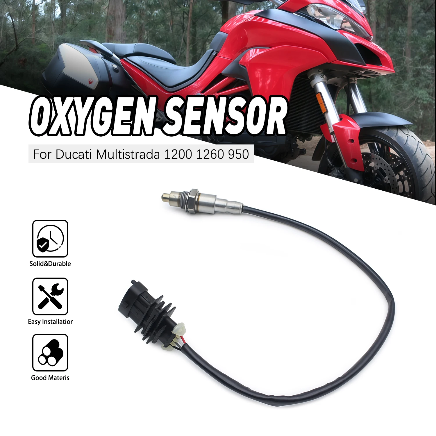 

Motorcycle Parts For Ducati Multistrada 1200 D-Air Pikes Peak Sport 1260 Grand Tour GT 950 V2 S Oxygen Sensor Exhaust 55214491B