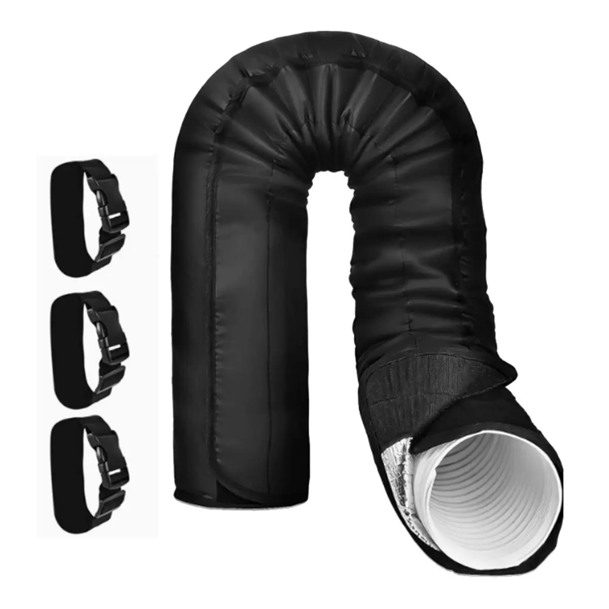 A1434K Portable AC Hose Insulation Sleeve, 3 Layers Thick Insulated Air Conditioner Hose Cover Wrap with Aluminum Foil SUMMER