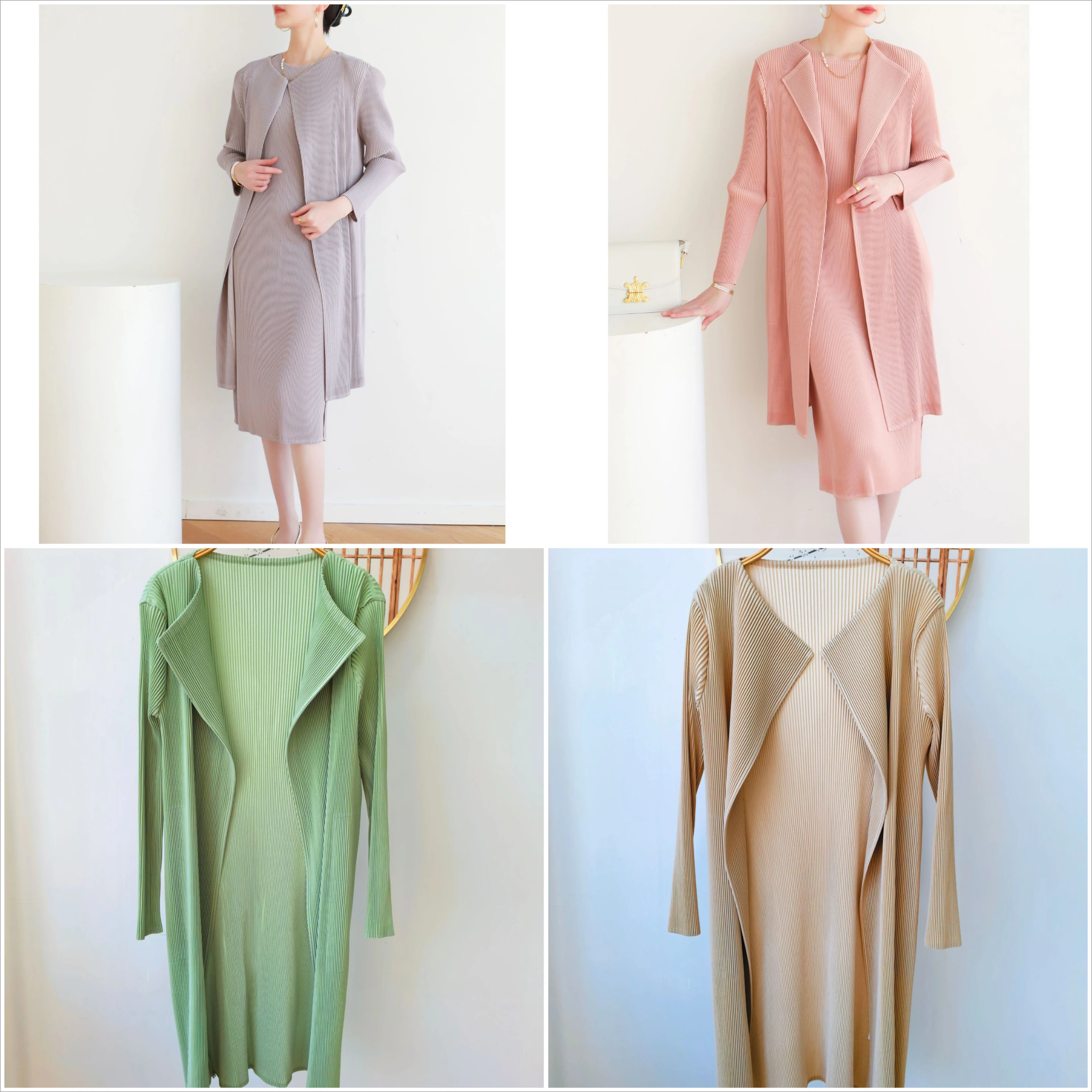 

Miyake Fold 2025 Autumn Spring Edition High End Fold Fashion Simple Style Versatile Temperament Windbreaker Cardigan Coat