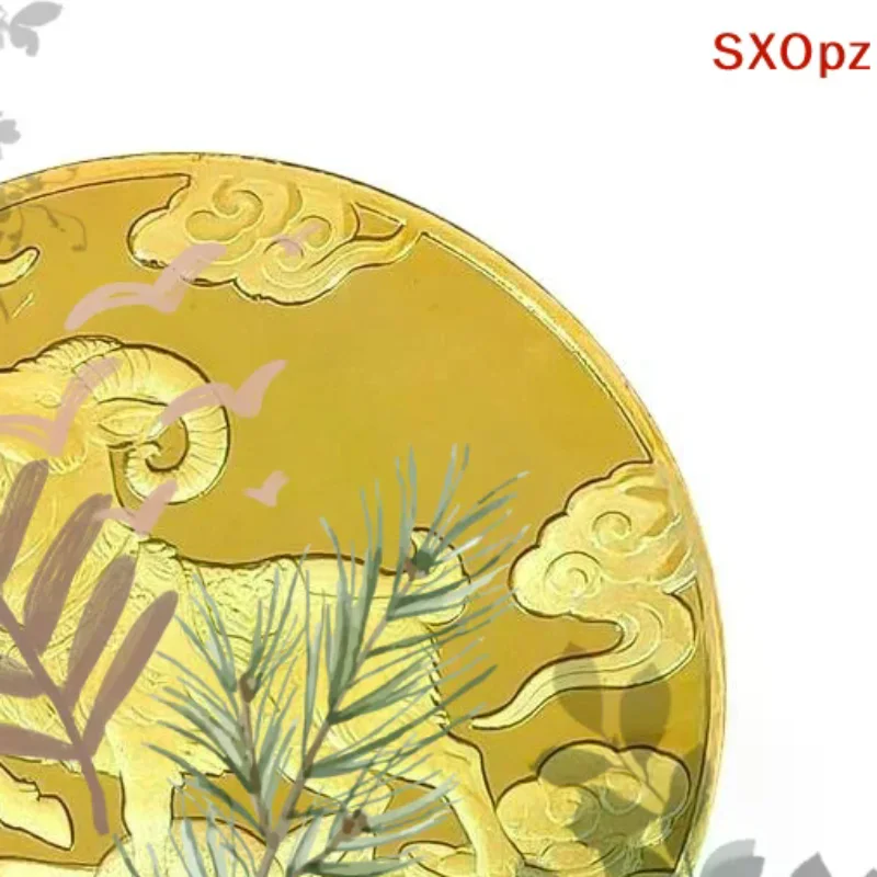 2027 Year Of The Goat Souvenir Coins Zodiac Collectible: 1Pcs New Year Gift Metal Crafts Decor