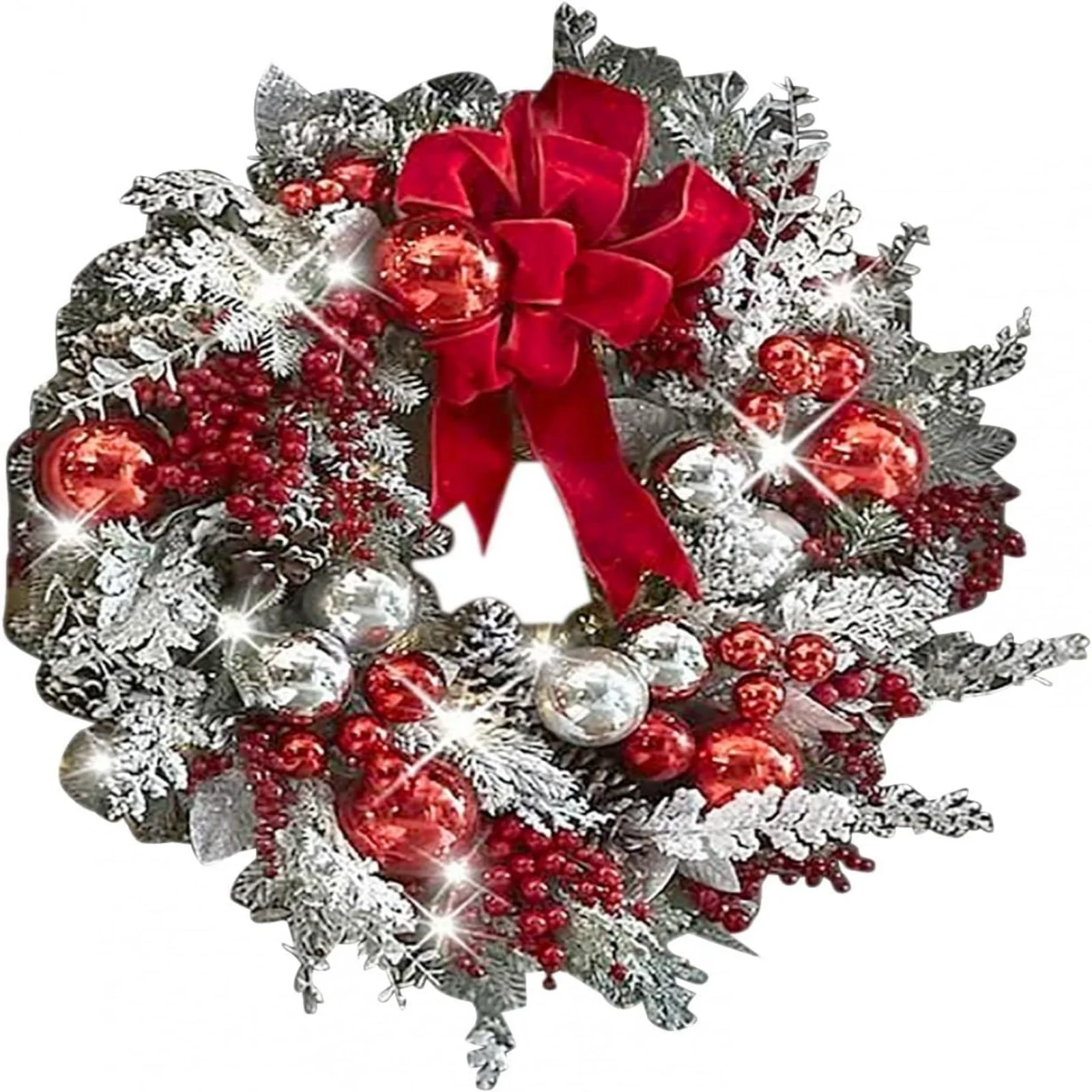 24 بوصة الاصطناعي نورفولك الصنوبر الباب الأمامي إكليل عيد الميلاد 60 سنتيمتر الخضرة وهمية جارلاند في الهواء الطلق عطلة الديكور إكليل