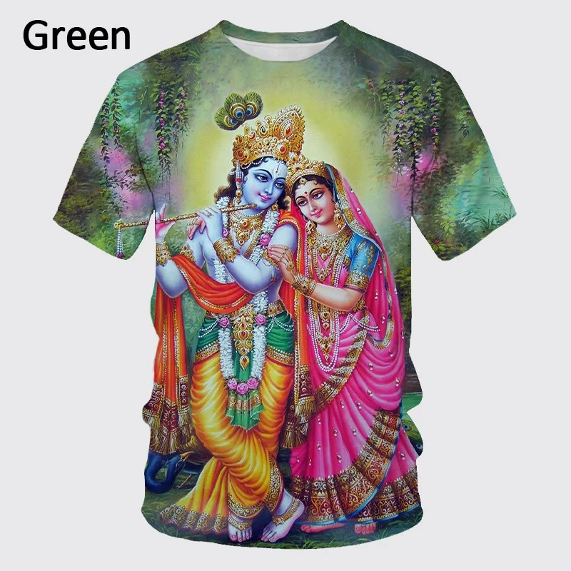 Fashion Hindu God Lord Shiva 3D Printing T-shirts Summer Cool Personality Casual Short-sleeved T-shirts