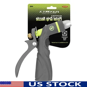 Pistol Grip Adjustable Garden Hose Nozzle Durable Metal Construction Leak Proof Trigger Lock Non Slip Grip Ideal Watering