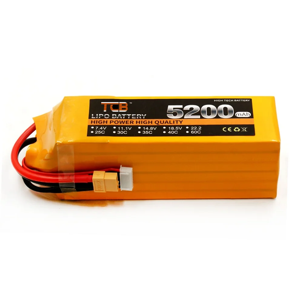 Nowy TCB bateria Lipo 3S 6S 11.1v 22.2v 25C 30C 60C 1500 2600 3000 3500 4200 5200mAh 6000mAh bateria XT60-T