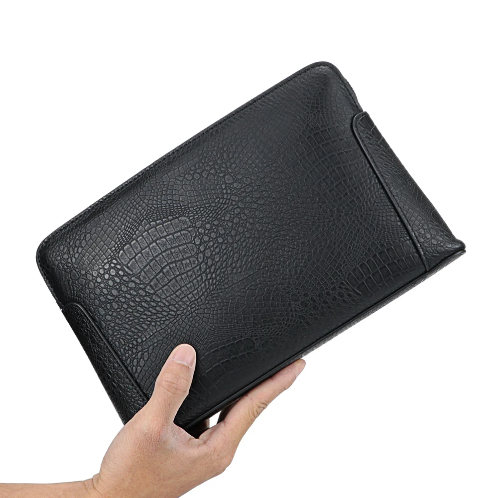 Royal Bagger Clutches for Men Genuine Cow Leather Large Capacity Zipper Handbag Vintage Casual Clutch Wallet Purse Male Bag 1539