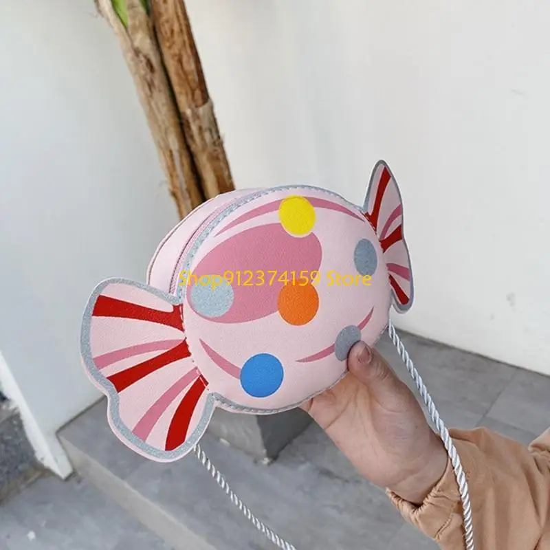 

G5AE Trendy Yellow Candy Shaped Purse for Girls Mini Crossbody Bag Small Shoulder Bags Satchel Purses for Everyday Essential