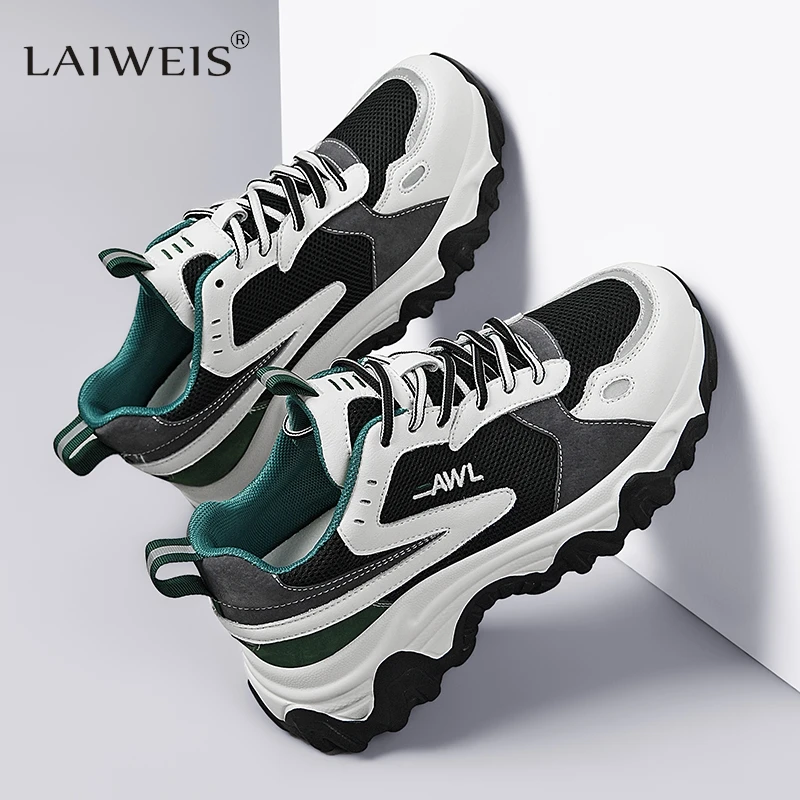 

Brand Luxury Zapatillas Mujer Sneakers Trendy Mesh Platform Sneakers Leather Shoes Breathable Casual Sports Shoes Women Flats