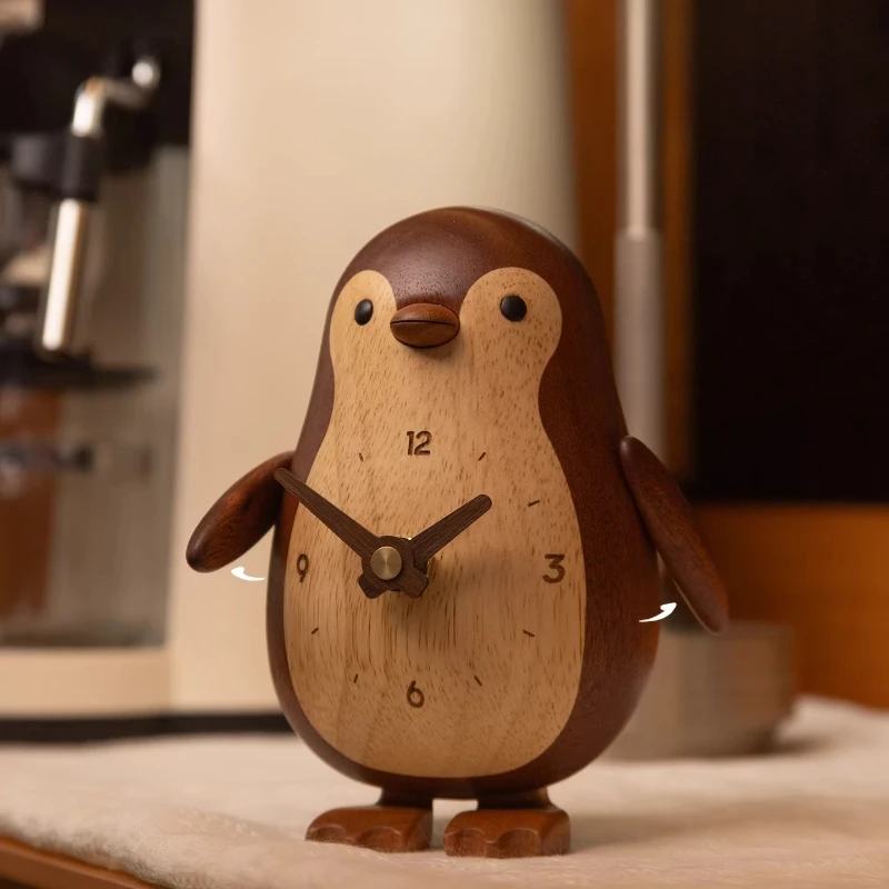 

Penguin Creativity Table Clock Cute Ornament Office Decoration Table Clock Unique Design Home Deco Relogio De Mesa YS40CC