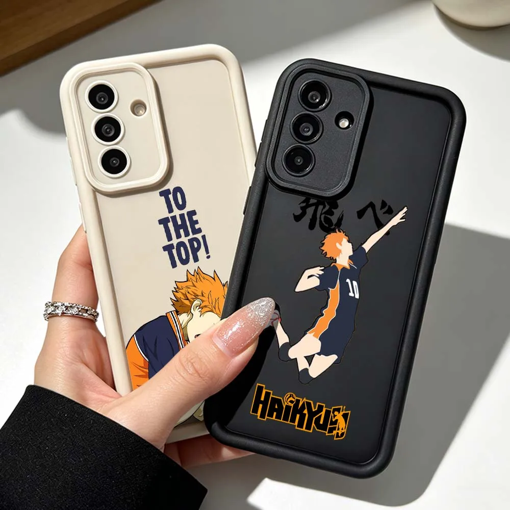 Luxury H-Haikyu Cool Silicone Case For Samsung Galaxy A71 A57 A56 A55 A54 A53 A52s A17 A16 A06 Eye Ladder Phone Case