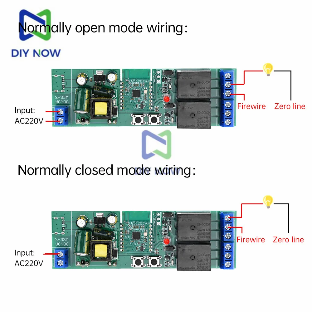 AC220V 1CH 2CH 3CH Bluetooth WIFI Smart Switch Relay Module Remote Control Switch Module EWL APP Connection